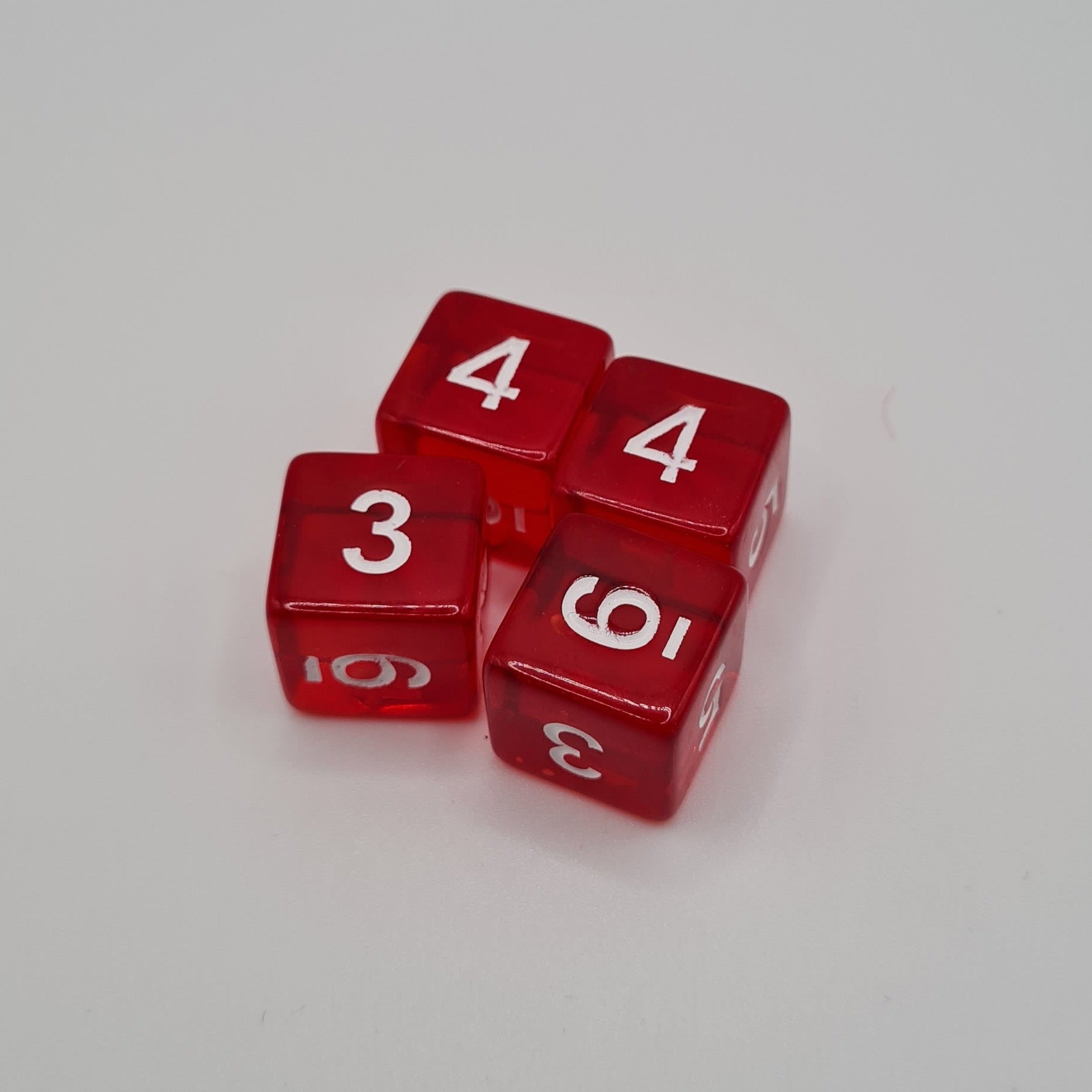 Single Red Ice 6-Sided Tabletop Gaming Dice