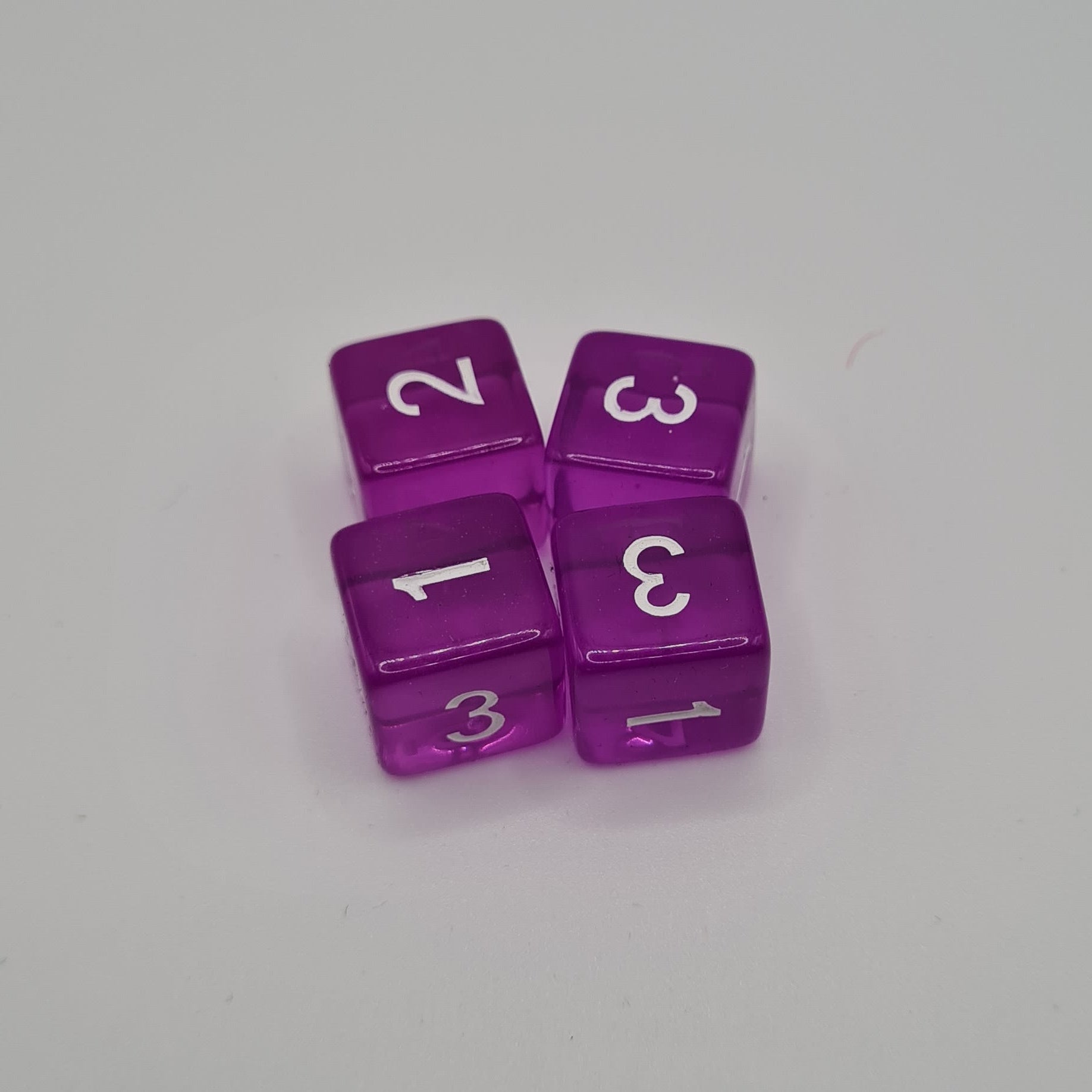 Single Magenta Ice 6-Sided Tabletop Gaming Dice