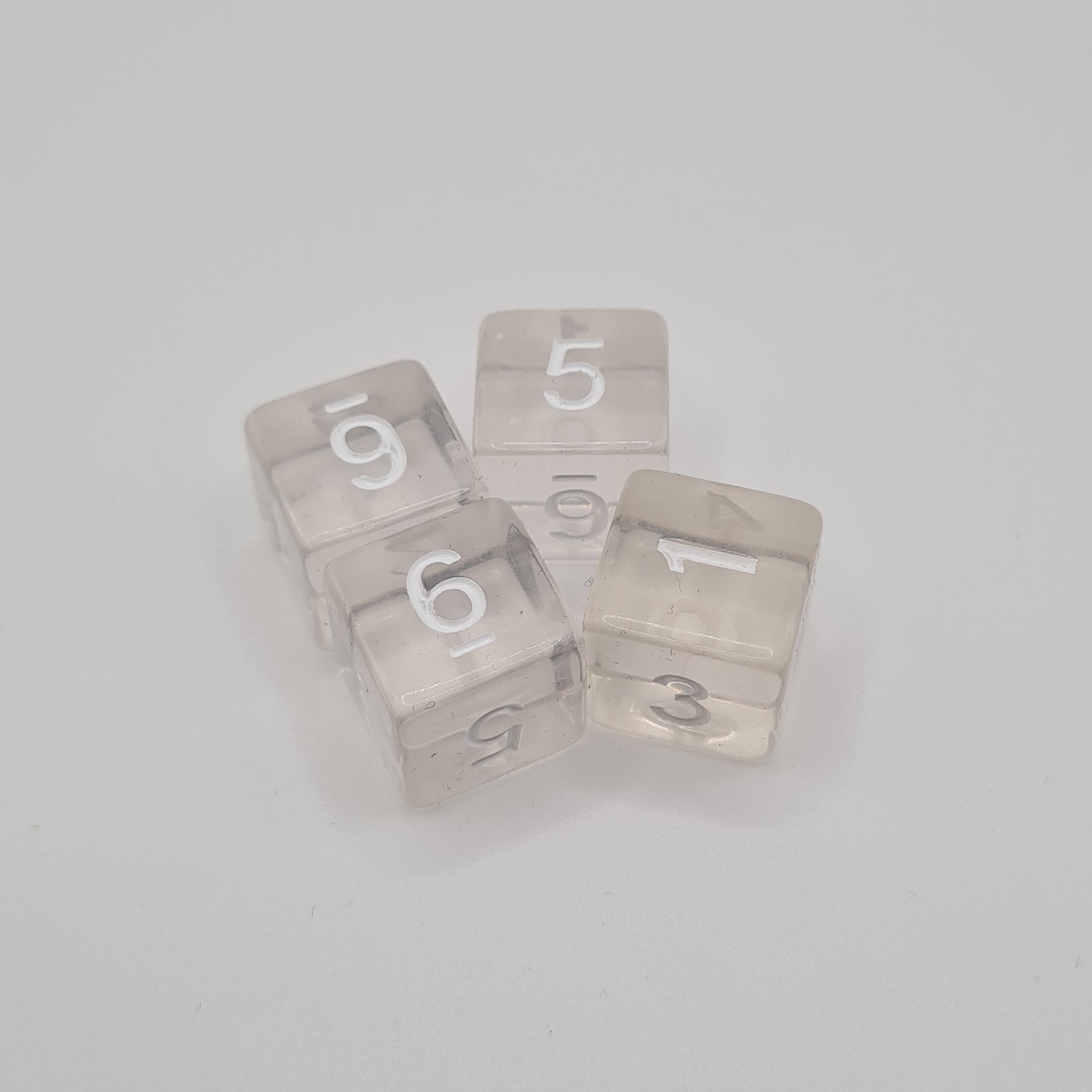 Single Clear Ice 6-Sided Tabletop Gaming Dice