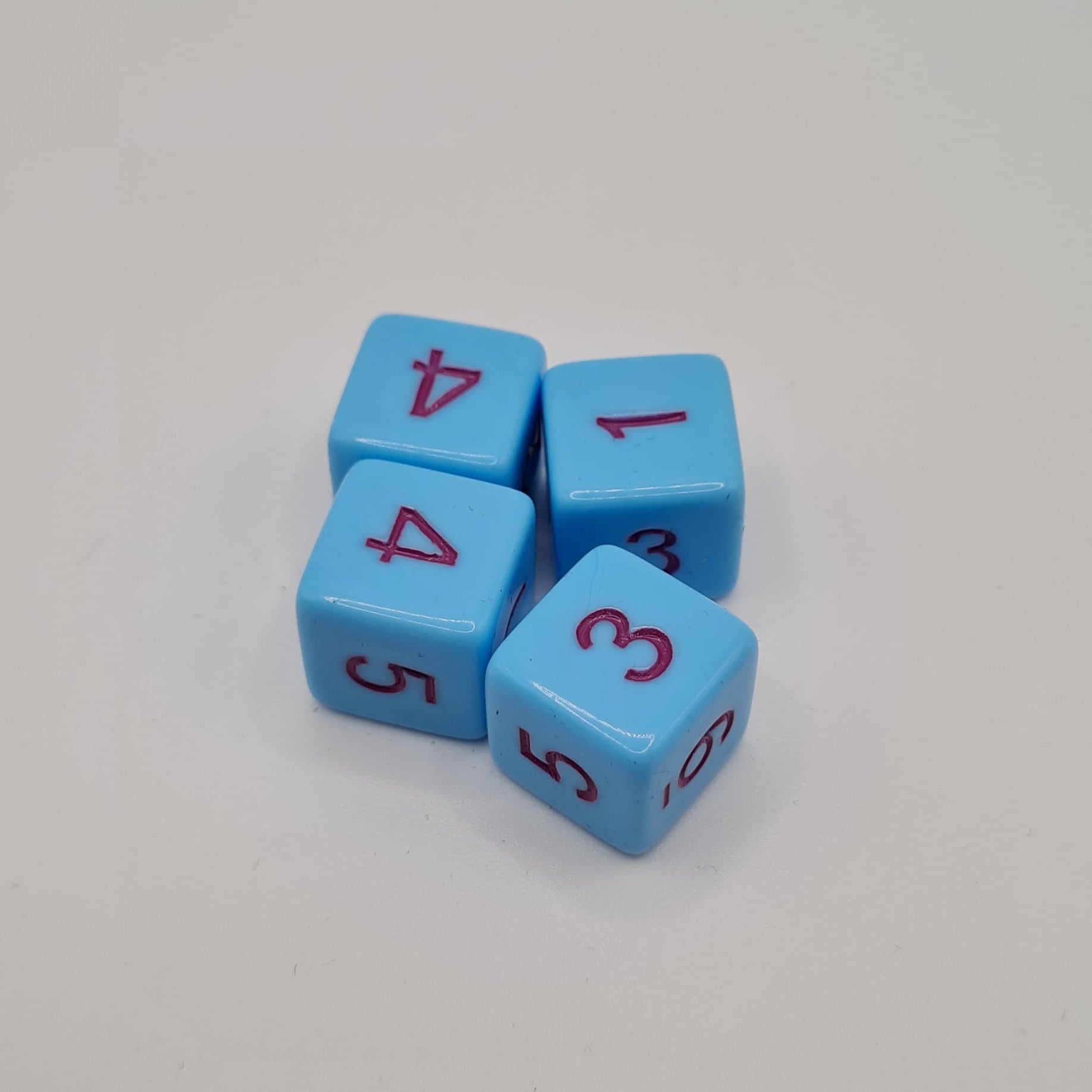 Single Baby Blue 6-Sided Tabletop Gaming Dice