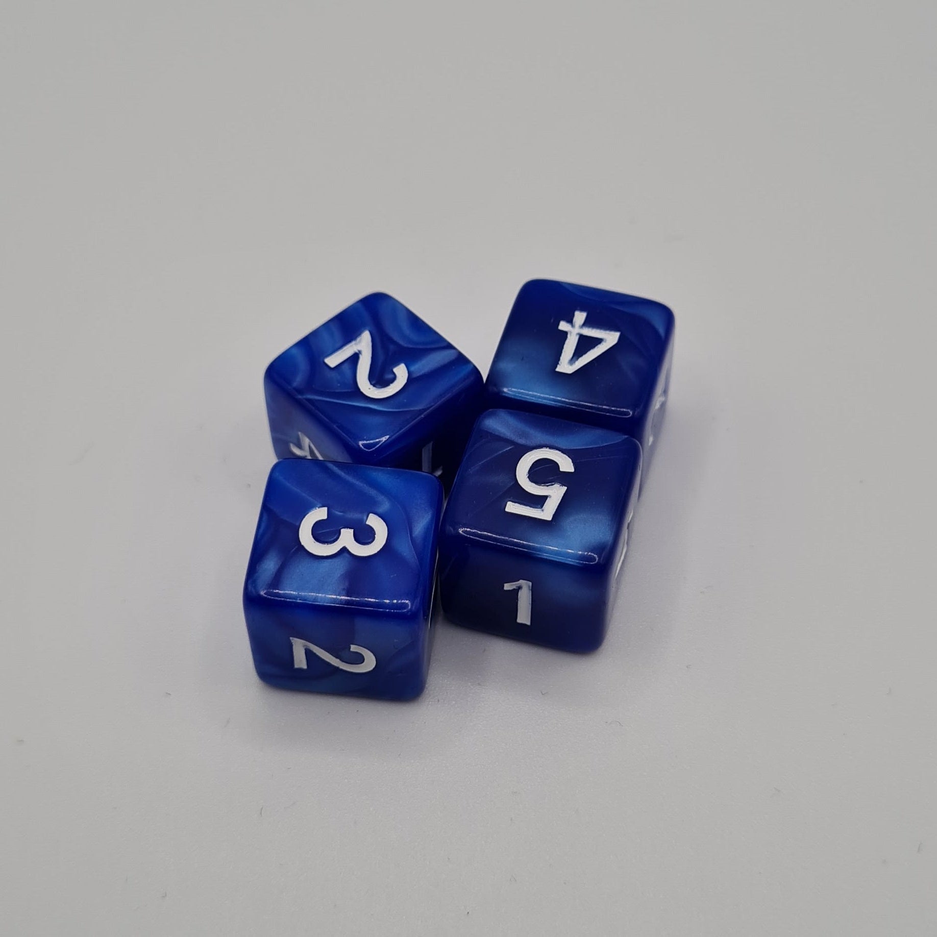 Single Blue Swirl 6-Sided Tabletop Gaming Dice