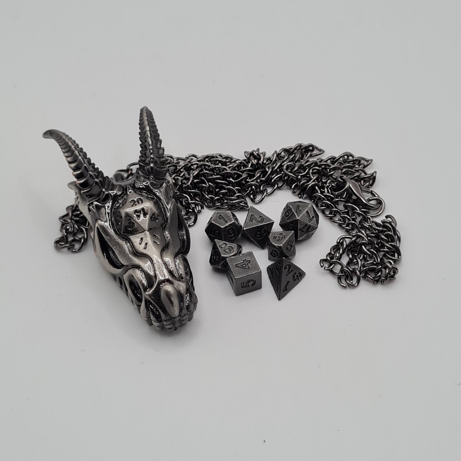 Dragon Head Necklace with Mini Dice
