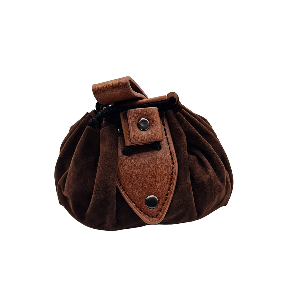 Medieval Faux Leather Drawstring Dice Bag