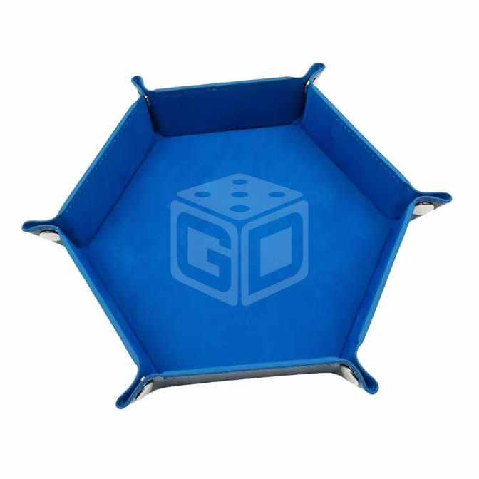 PU Leather Hexagonal Folding Dice Tray